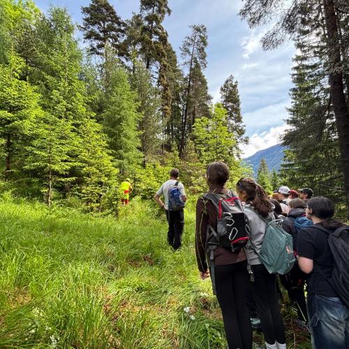 Im Rahmen des Biologieunterrichts durften die Schülerinnen und Schüler der 3. Klassen einen spannenden und lehrreichen Waldtag erleben. Begleitet wurde das Projekt von ihren Lehrerinnen Frau Baldauf, Frau Dilitz, Frau Juen und Frau Patsch. Organisiert wurde die Veranstaltung im Zuge des Projekts „KLAR! – Vorbereitet auf die Klimakrise“, das österreichweit zahlreiche Gemeinden bei der Anpassung an die Folgen des Klimawandels unterstützt. Denn schon heute sind viele Regionen Österreichs, so auch der Bezirk La