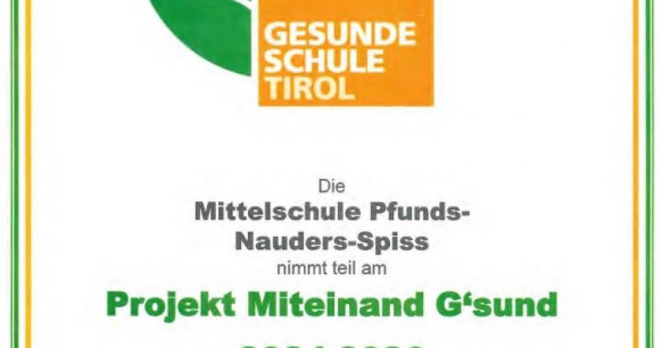 Projekt Miteinand G´sund Mittelschule Pfunds Spiss Nauders